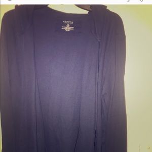 Sonoma navy blue duster with pockets and hood xl